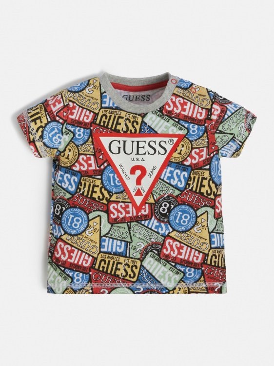 цяла тениска с щампа многоцветен модел Guess