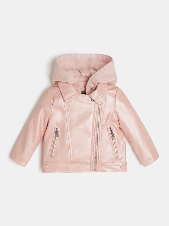 мотористко яке с качулка Guess розово