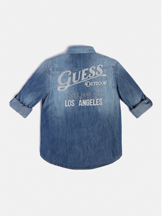 синя дънкова риза Guess