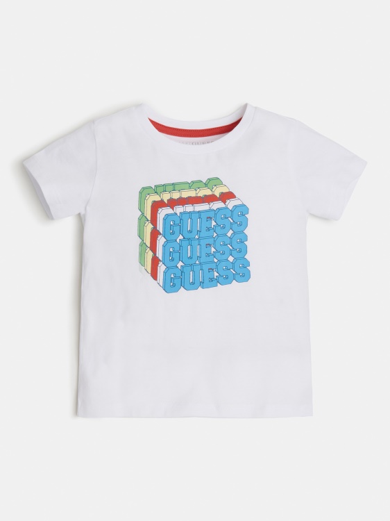 тениска Guess Trend Front Logo бяла