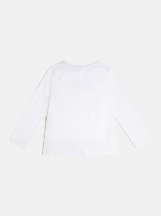 нова бяла тениска с предно лого Guess