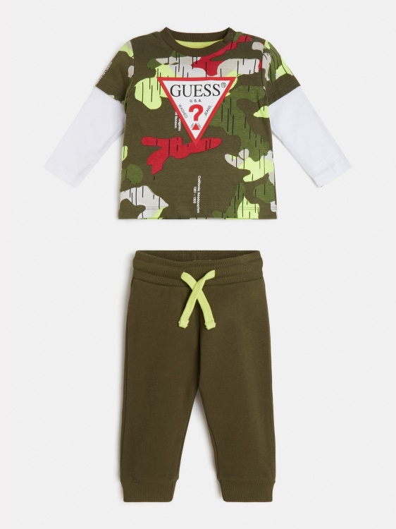 зелен комплект тениска и панталон Multi Guess
