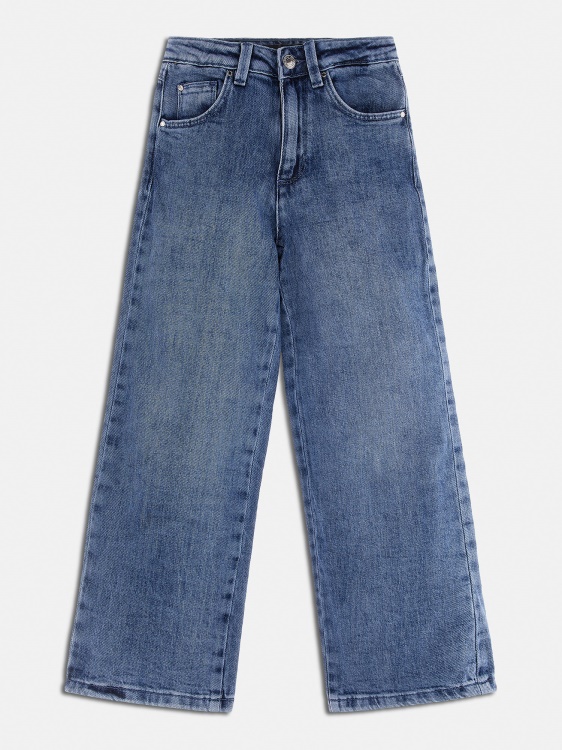 дънков панталон с широки крачоли Guess Blue