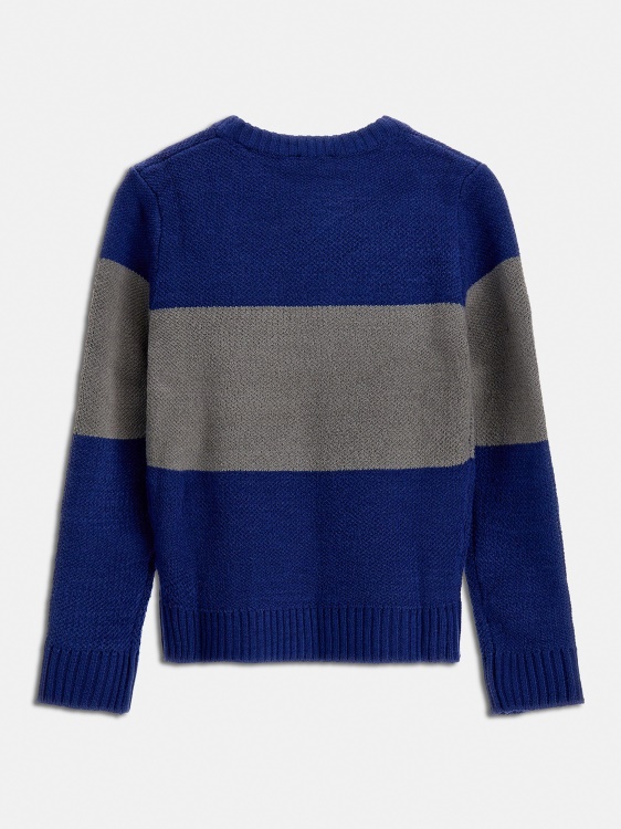 преден пуловер с лого Guess Blue