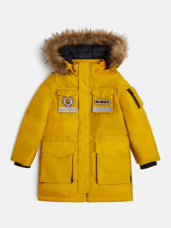 парка с качулка оранжев Guess