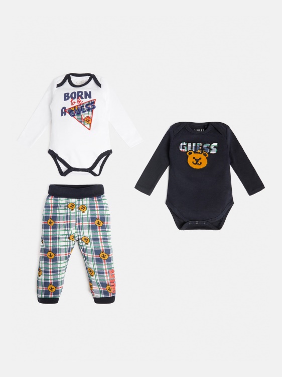 Guess Pack 2 боди и панталон син мулти