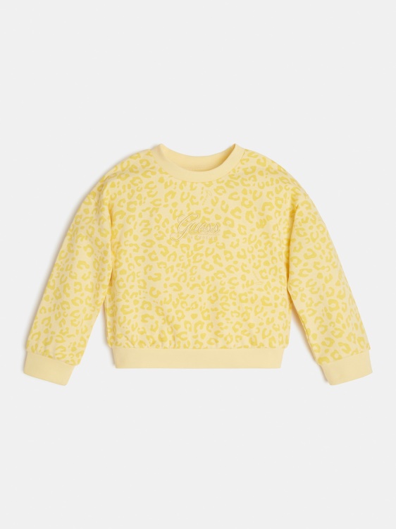 суичър Animalier жълт Guess