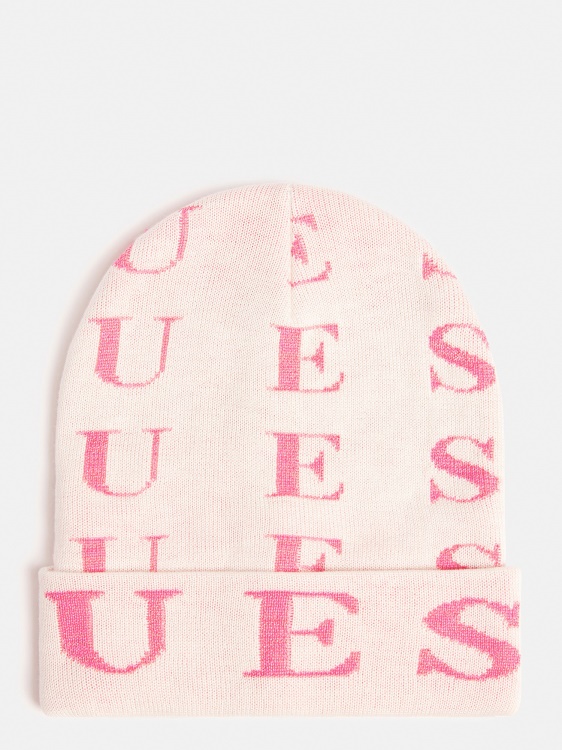розова шапка с лого на Guess