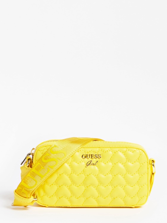 нова чанта за през рамо сърце Guess жълта