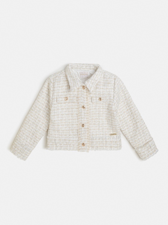 бяло сако от туид Guess