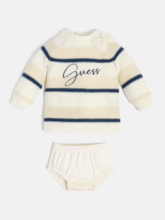 светлосиня рокля и бикини с щампа Guess