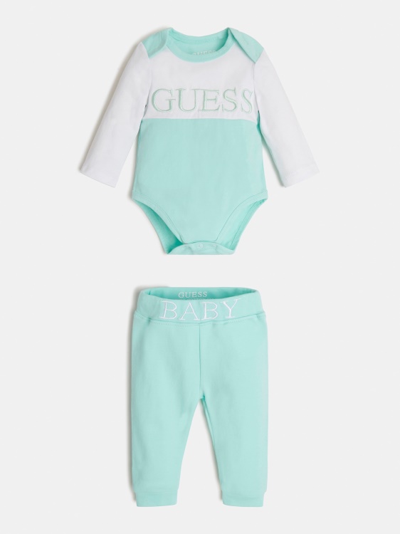 комплект боди и панталон зелен Guess