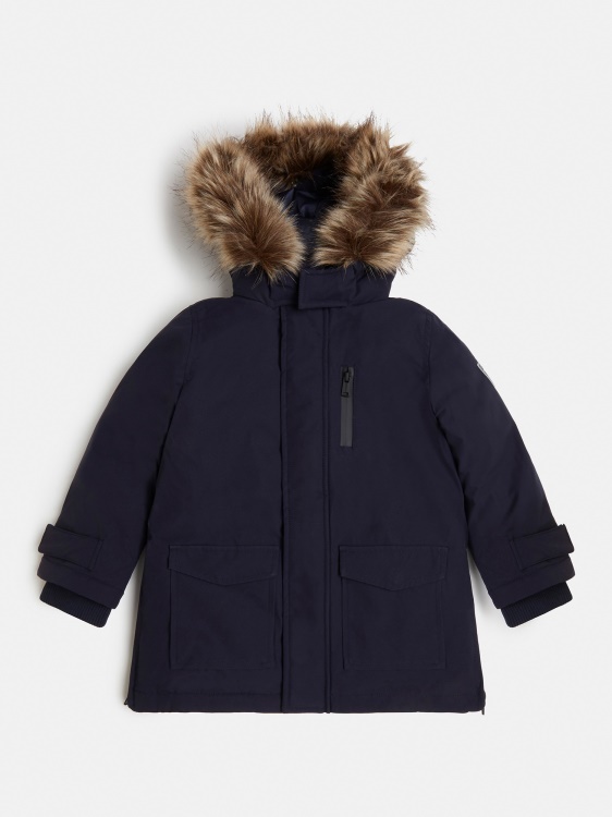 синя парка с качулка Guess