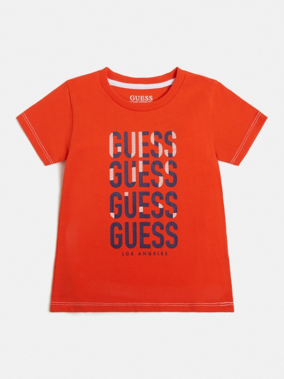 Guess оранжева тениска с предно лого
