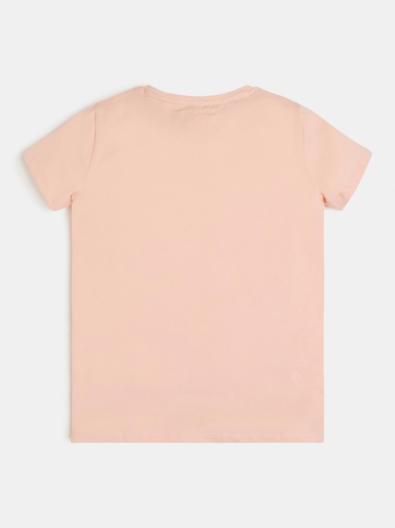 предна тениска с лого Guess розово