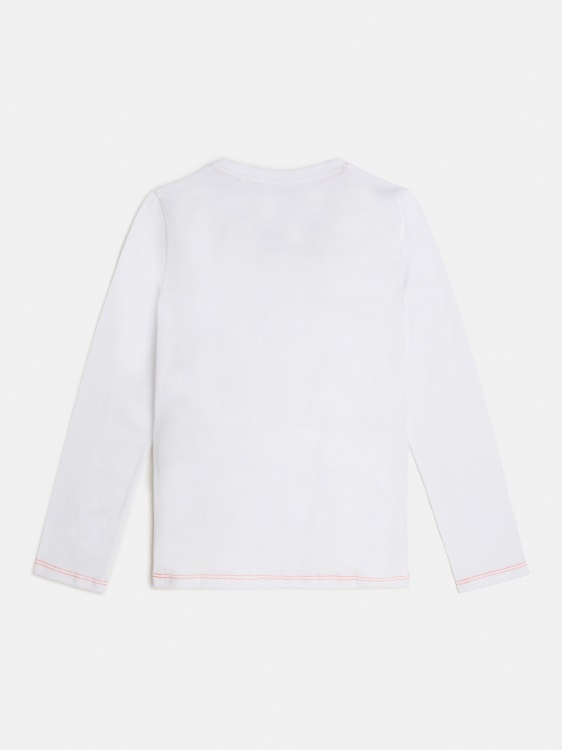 модна бяла тениска с предно лого Guess нова
