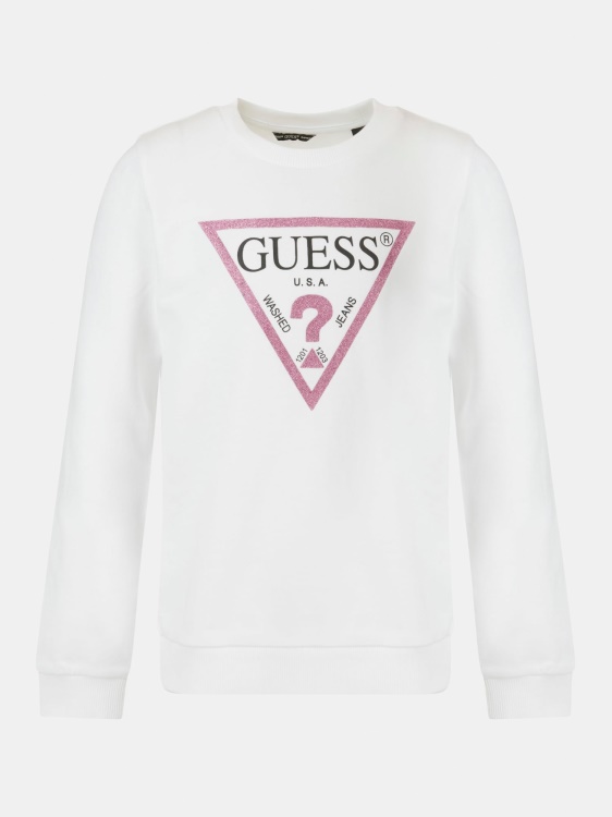 Guess фолио триъгълник лого суичър бял