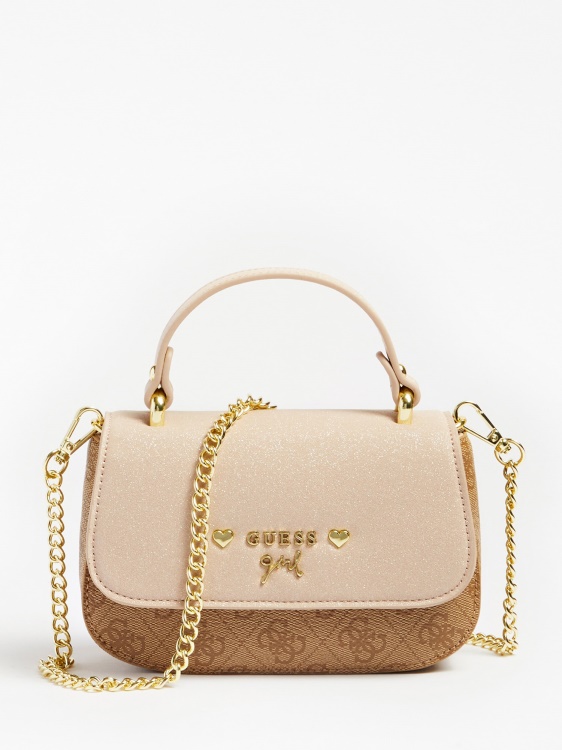 Chanta с лого 4g крем Guess Crossbody