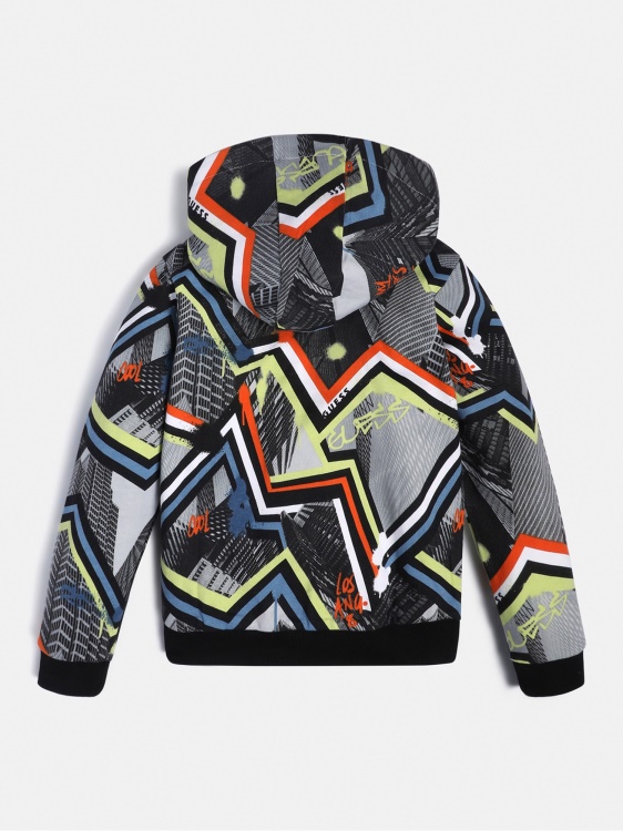 сив суитшърт с щампа Multi Guess