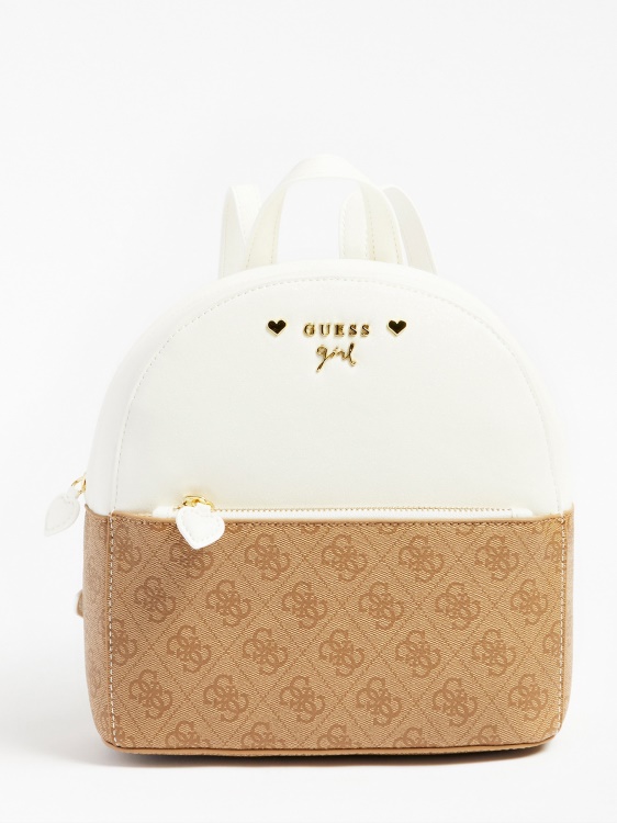 бяла раница с лого 4g Guess