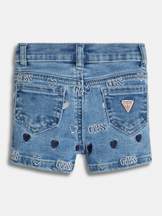 бродирани дънкови къси панталони син Guess