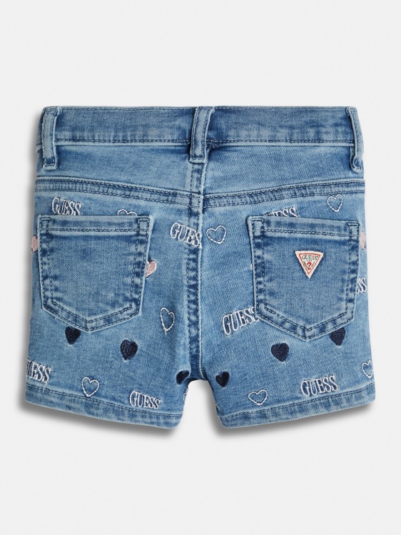 бродирани дънкови къси панталони син Guess
