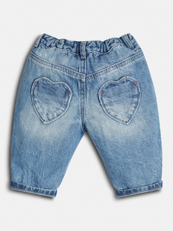 бродирани дънкови панталони Guess Blue