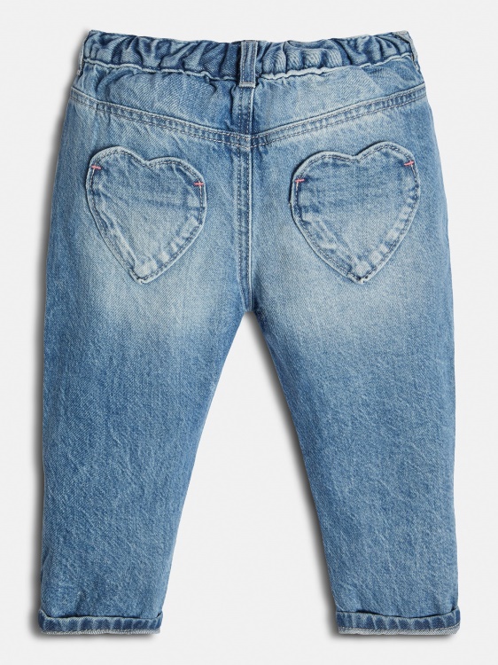 бродирани дънкови панталони Guess Blue