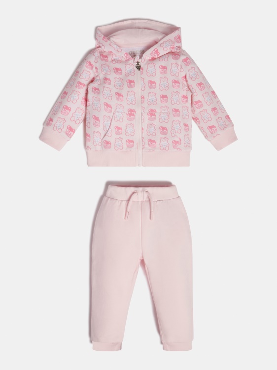 костюм с качулка и панталон Guess Pink