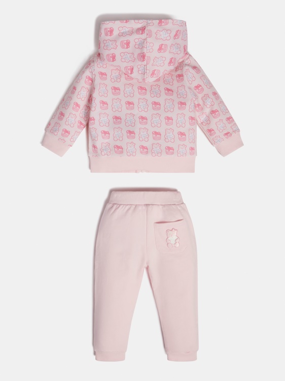 костюм с качулка и панталон Guess Pink