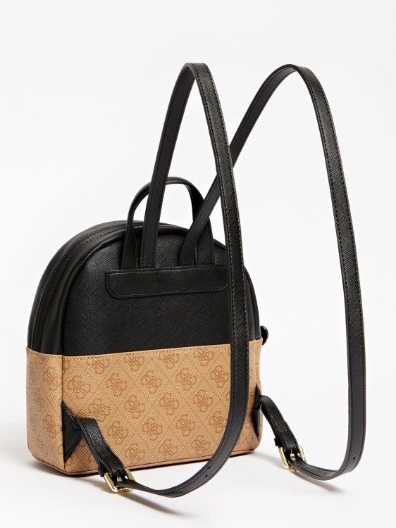 черна раница с лого Micole 4g ​​​​guess