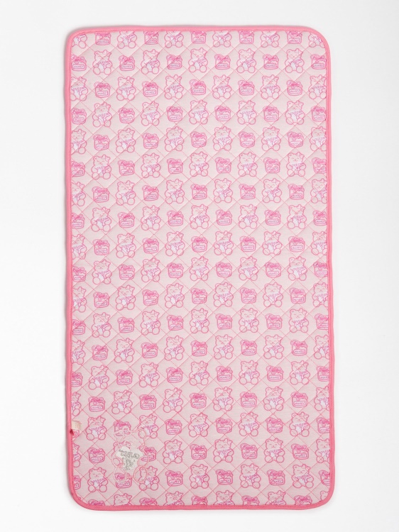 чанта за преобличане с предно лого Guess Pink