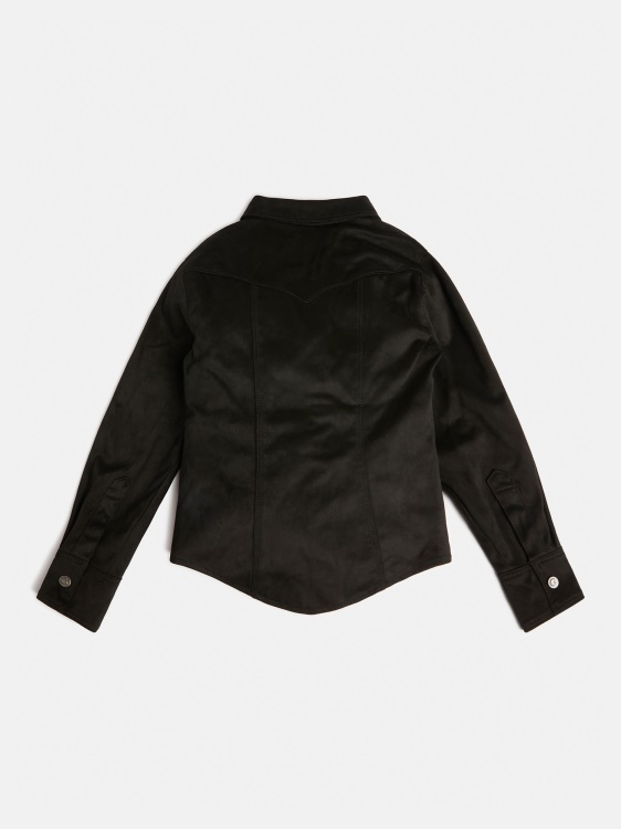 риза от изкуствен велур Guess Black
