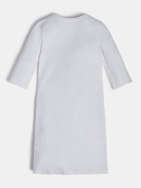 рокля с триъгълно лого, бяло предположение