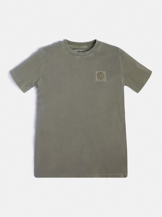 тениска със зелено предно лого Guess