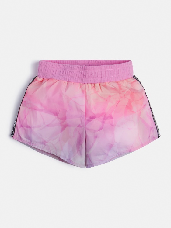 активни къси панталони с розов цял принт Guess