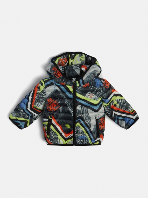 цял принт Puffer Guess сив мулти
