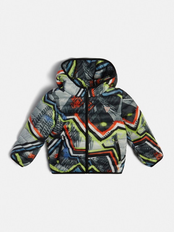 цял принт Puffer Guess сив мулти