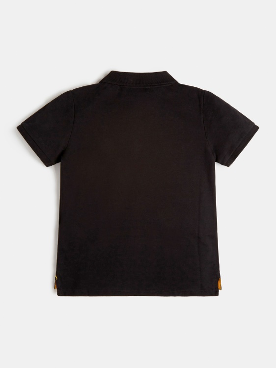 Guess предно лого поло черно