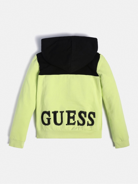 Guess черен суичър с цветен блок