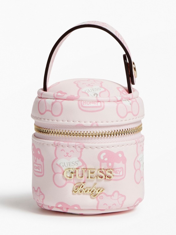 калъф за държач за залъгалка за новородено Guess розов