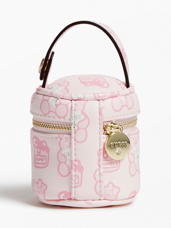 калъф за държач за залъгалка за новородено Guess розов