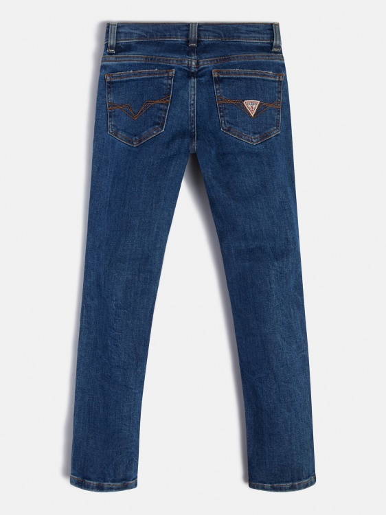 модни сини дънкови панталони Guess Skinny Fit нова тенденция