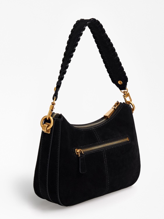 Guess Kaoma Suede мини чанта през рамо черна