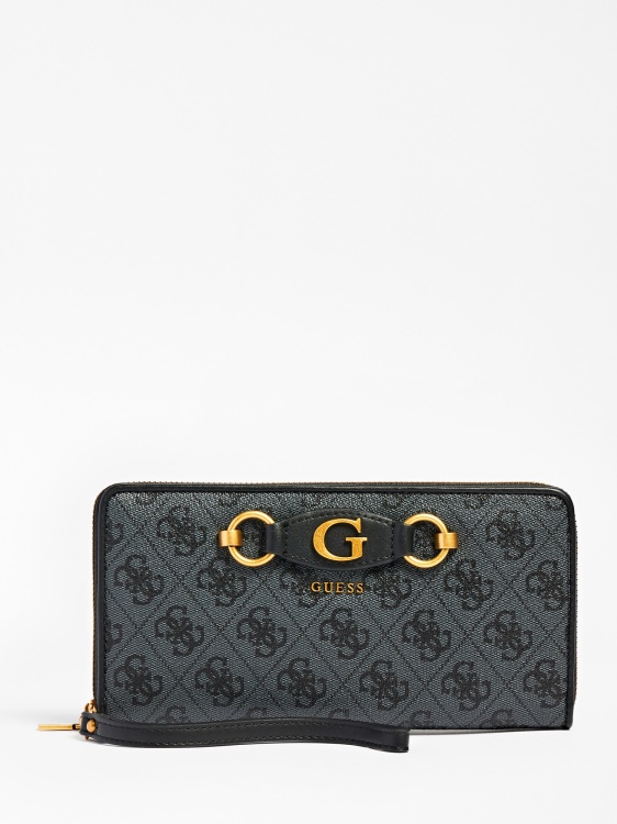 сив Izzy 4g лого макси портфейл Guess