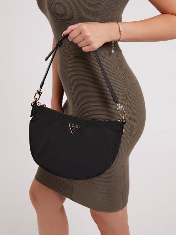 Guess Black Eco Gemma Hobo Bag подвижна дръжка