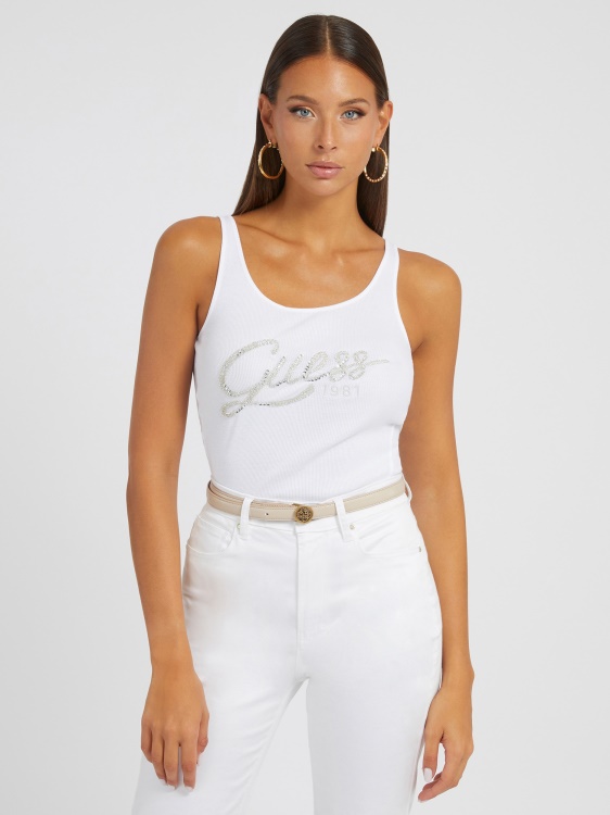 потник с лого на кристали Guess