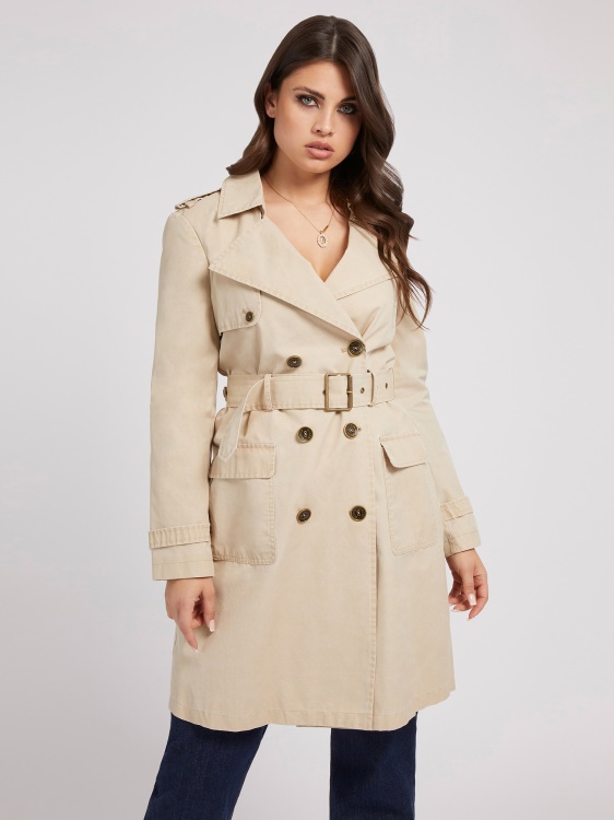 тренч с колан Guess бежово