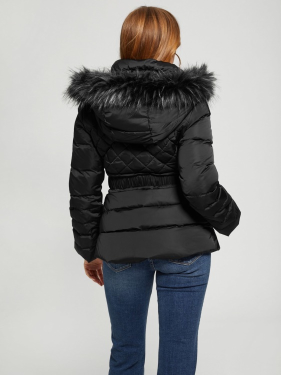 черен Guess истински пух