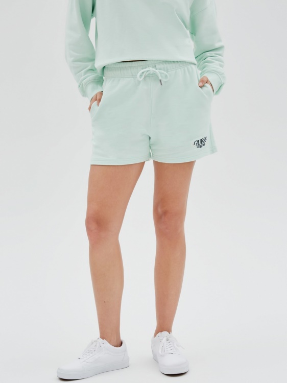къси панталони Guess Side Logo зелени
